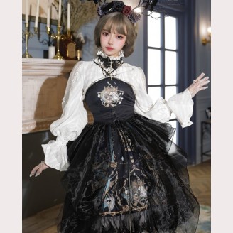 God Salvation Gothic Style Lolita Dress JSK + Waist Belt Set by YingLuoFu (SF39)